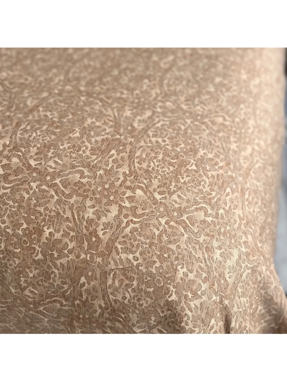 Ralph Lauren ROSSELLINI Medallion Floral QUEEN Duvet Cover Camel Brown Textured
